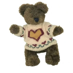 Vtg Boyds Bear Archive Series 1364 13" 90's Bearwear sweater & studded collar